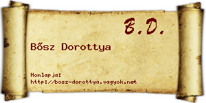 Bősz Dorottya névjegykártya