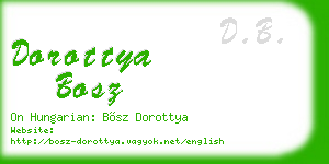 dorottya bosz business card